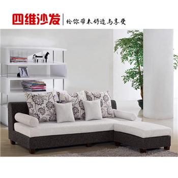 四维 现代客厅家具 转角沙发 绒布沙发 布艺沙发 S-1868A